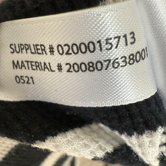 Lauren Ralph Lauren Striped Lace-Up Waffle-Knit Top Leather Drawcord Size XXL - Picture 11 of 12